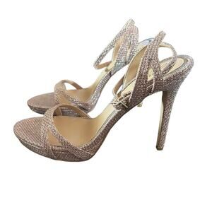 JEWEL BADGLEY  Arianna Platform Stiletto Evening Heels Rose Gold NEW Size 10